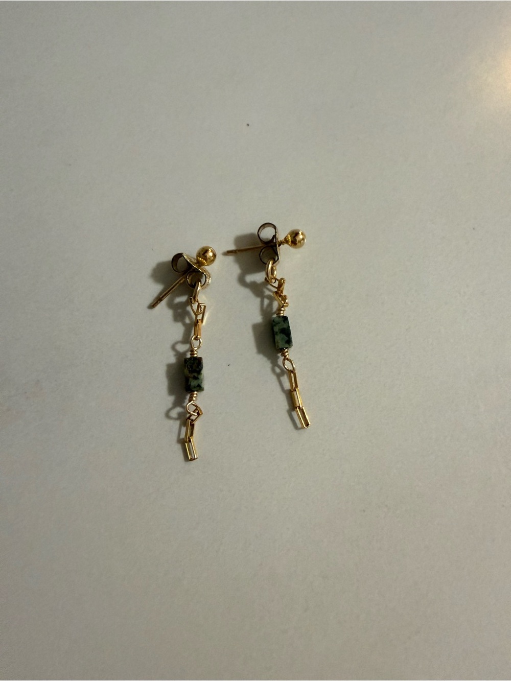 Hello Adorn Tiny Gemma Backdrop - Fern 14K Gold Fill